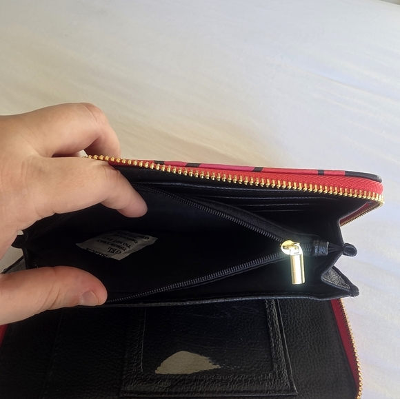 Betsey Johnson Pink and Black Floral Wallet - Picture 10 of 11